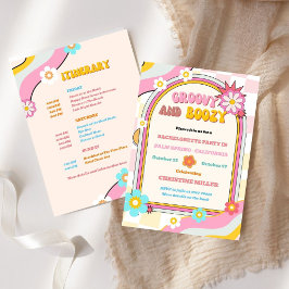 Groovy och Boozy Bachelorette Helg Itinerary Inbjudningar