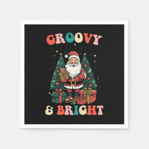Groovy och Bright Jultomten Helgdag Retro Pappersservett
