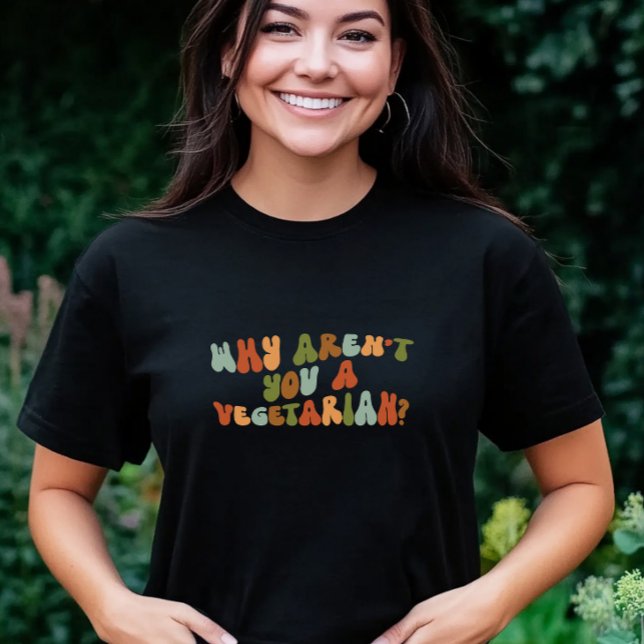 Groovy och Retro Varför är du inte vegetarian? T Shirt (Skapare uppladdad)