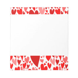Groovy och Romantic Red Hearts Valentine Day Anteckningsblock