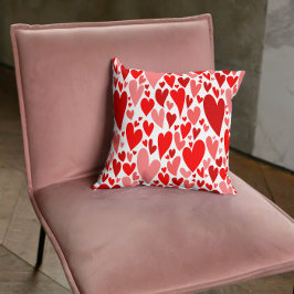 Groovy och Romantic Red Hearts Valentine Day Kudde