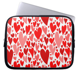 Groovy och Romantic Red Hearts Valentine Day Laptop Sleeve