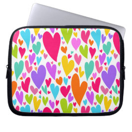 Groovy och Romantiska färgstarka hjärtan Valentine Laptop Sleeve