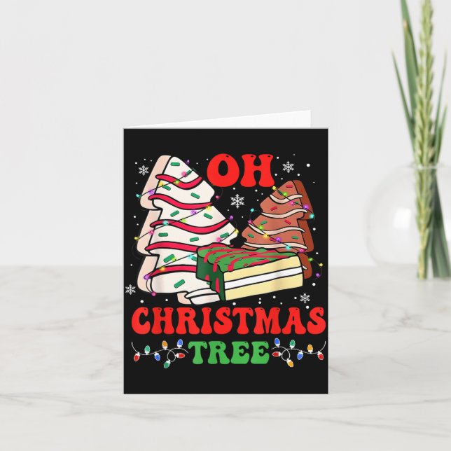 Groovy Oh Christmas Tree Cakes Debbie Becky Jen Ca Kort (Framsida)