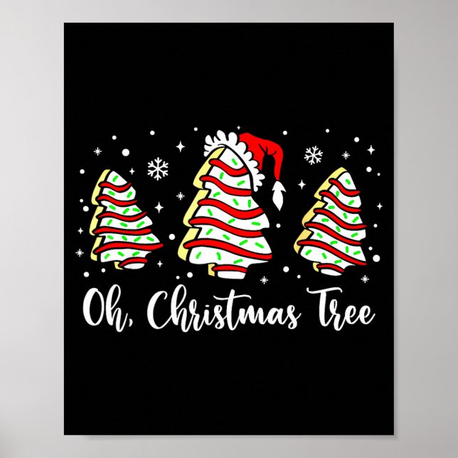 Groovy Oh Christmas Tree Cakes Debbie Becky Jen Ca Poster (Framsidan)