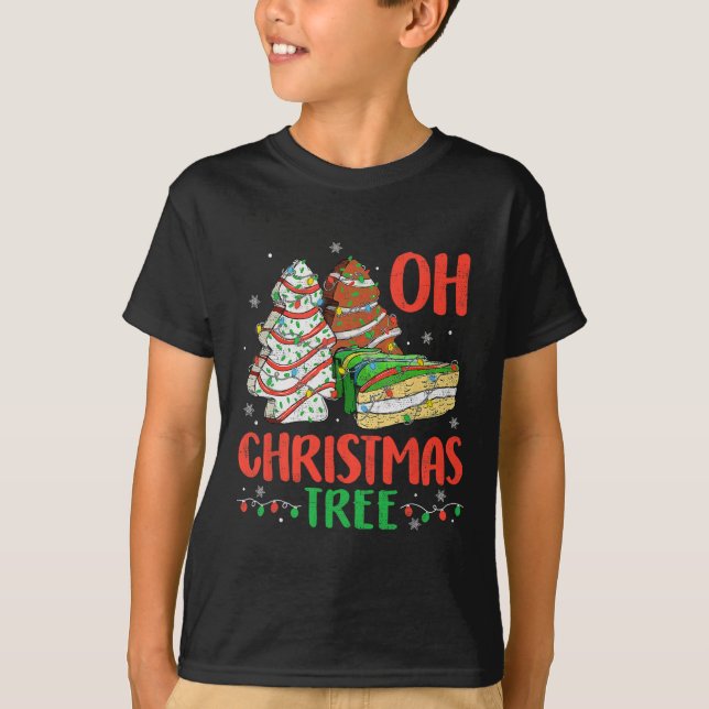 Groovy Oh Julgran Cakes Debbie Becky Jen Ca T Shirt (Framsida)