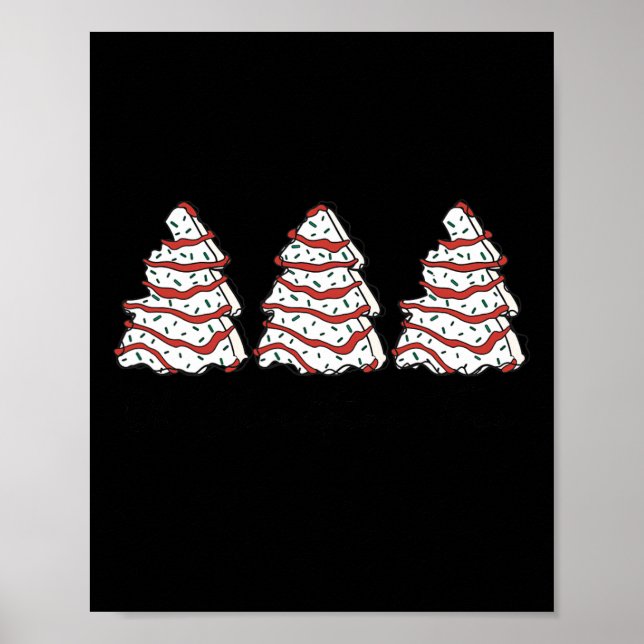 Groovy Oh Julgran Julafton Ljus Roligt Träd Cake Poster (Framsidan)