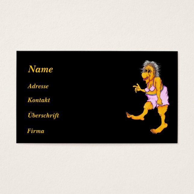 Groovy Oma Visitkort (Framsidan)