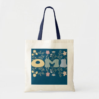 Groovy Omi Grandmor Flowers Omi Grandma Tygkasse
