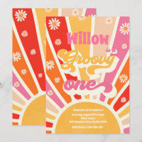 Groovy One Hippie 1:a födelsedag Sunshine Daisy