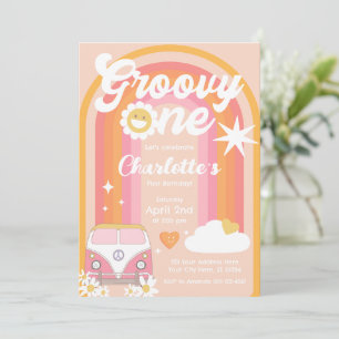 Groovy One-inbjudan, Groovy Birthday Inbjudningar