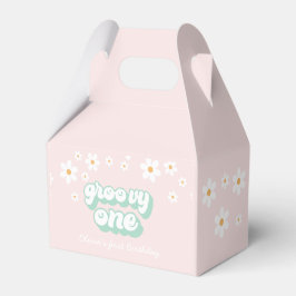Groovy One Pink Daisy Presentlåda