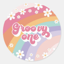 Groovy One Retro Rainbow 1-årsdag