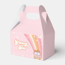 Groovy One Retro Rainbow 1a Birthday Presentaskar