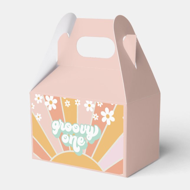 Groovy One Retro Solsken tusenskönor boho tack Presentaskar (Framsidan Sidan)