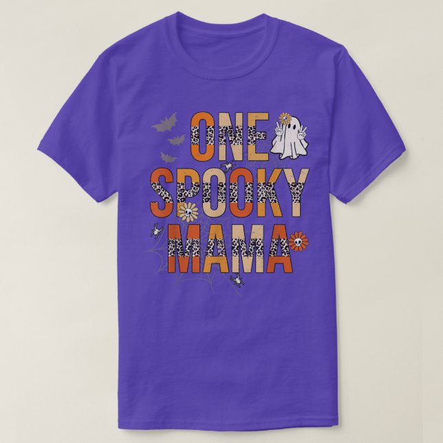 Groovy One Spooky MammaLeopard Women Witch Mamma T Shirt (Design framsida)