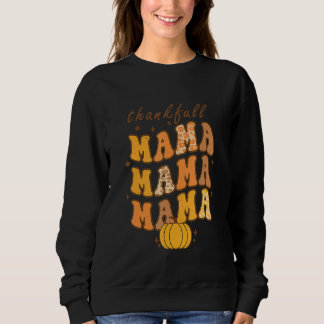 Groovy One Thankful Mama Leopard Hello Fall Thanks T Shirt