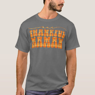 Groovy One Thankful Mamaw Hej Fall Vibes Thanksg T Shirt