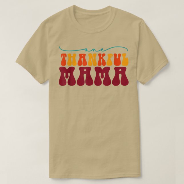 Groovy One Thanksgi Mamma Hej Fall Vibes Thanksgi T Shirt (Design framsida)