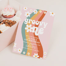 Groovy One tusenskönor regnbåge 3-årsdag