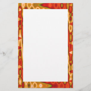 groovy orange gräns brevpapper