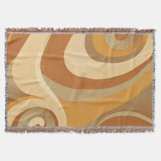 Groovy Orange Guld Brown Mid Century Modern Filt