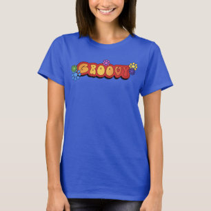 Groovy ord art 70-talet stil slida t-shirt