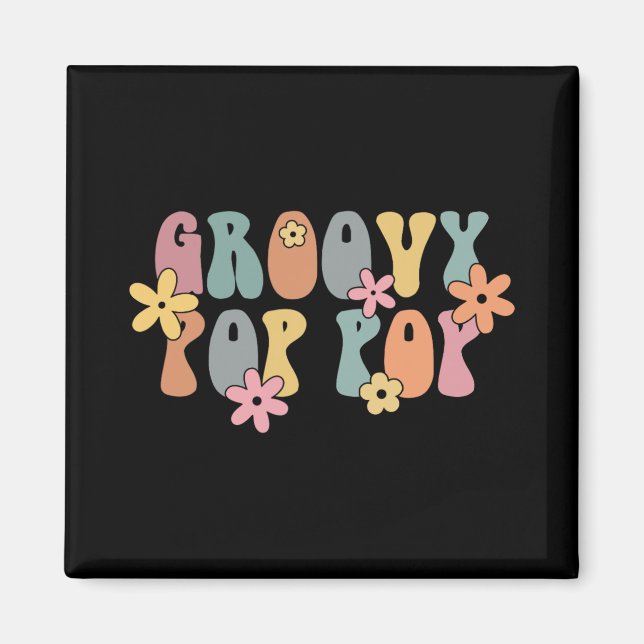 Groovy P P Ny farfar graviditet Meddelande  Magnet (Framsidan)