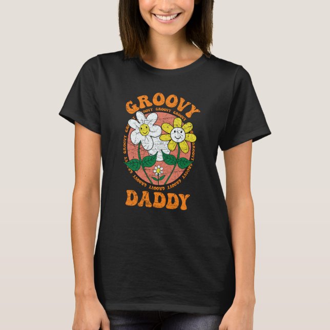 Groovy Pappa 70's Aesthetic Nostalgia 1970's Retro T Shirt (Framsida)