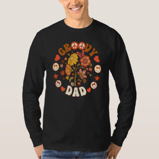 Groovy Pappa Groovy Birthday Matching Födelsedagsf T Shirt
