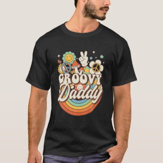 Groovy pappa Hippie Mushroom Peace Retro 60-tal 70 T Shirt