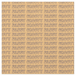 Groovy Pappa Hippy Text på Brown Tyg