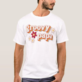 Groovy Pappa T-Shirt | Retro Daisy Boho Birthday P