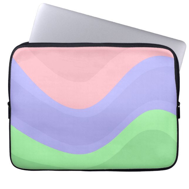 Groovy Pastell Chic Laptop Fodral (Framsidan)