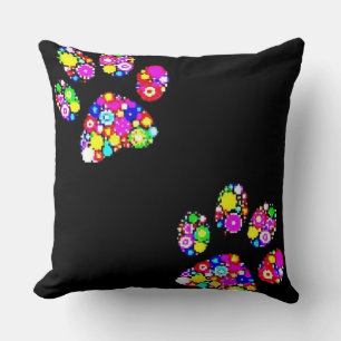 Groovy Paw Prints Kudde