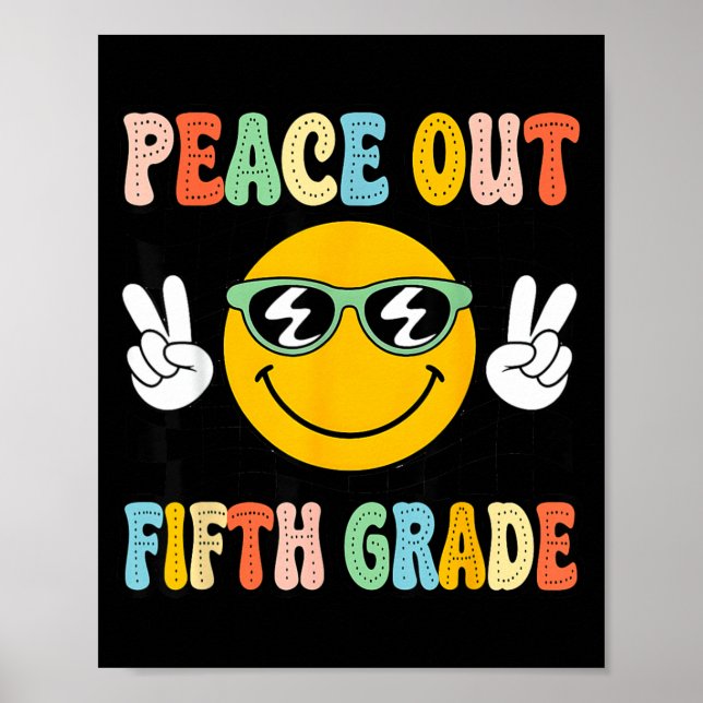 Groovy Peace Out 5:e klass examen sista Poster (Framsidan)