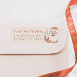 Groovy Peace Santa Retro Family Namn Returadress Etikett<br><div class="desc">Lägg till en personlig beröring till din e-post med de här returetiketterna för anpassningsbar. Den här roligten är utformad så att den gör att jag kan hålla upp ett fredstecken och en groovy daisy jacka. Ditt namn och adress justeras mot den lämnat i fet sans serif-typografi. De gjorde för att...</div>