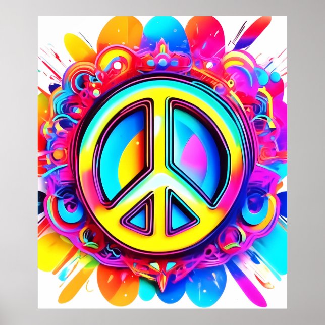 Groovy Peace Vibes Poster (Framsidan)