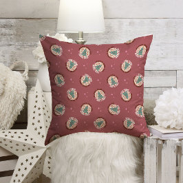 Groovy Pillow Cover 70s Pastel Christmas Magic Kudde