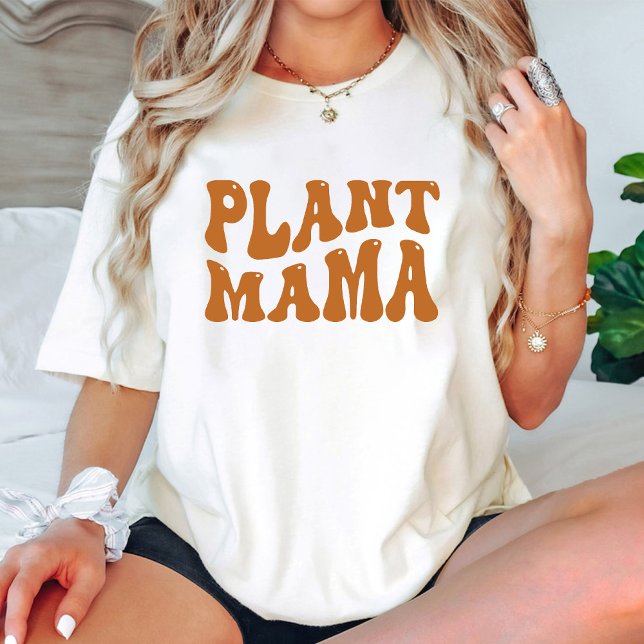 Groovy Plant Mamma white Birthday Organic  T Shirt (Groovy Plant Mama white Birthday Organic Gardening T-Shirt)