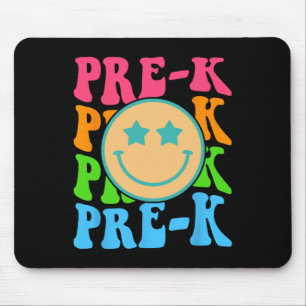 Groovy Pre-K Vibes Ansikte Retro Teacher Kids back Musmatta