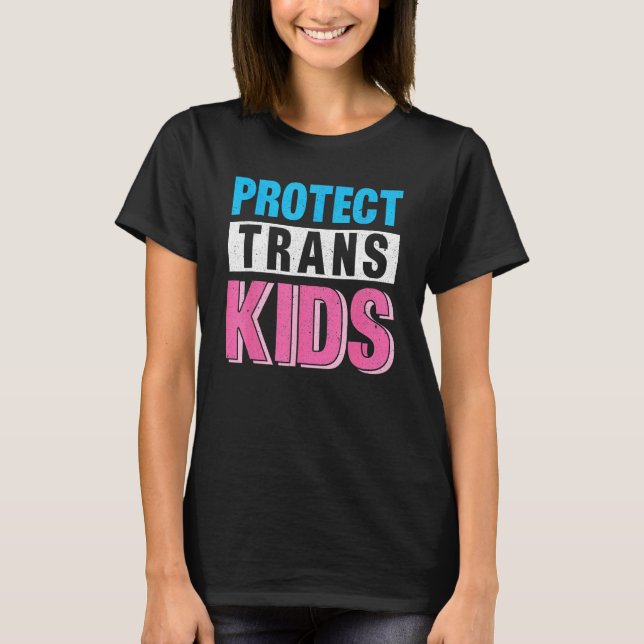 Groovy Protect Trans Kids LGBT LGBTQ Gay Lesbian P T Shirt (Framsida)