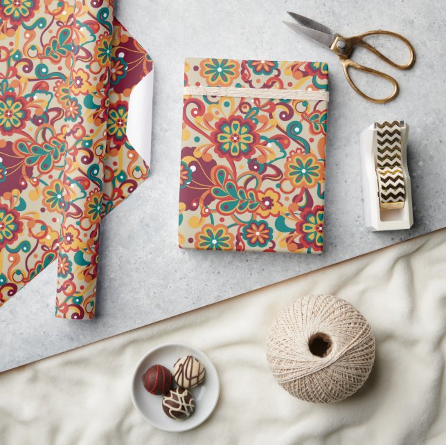 Groovy Psychedelic 60-årsjubileum 70-årsjubileum B Presentpapper (Hantverk)