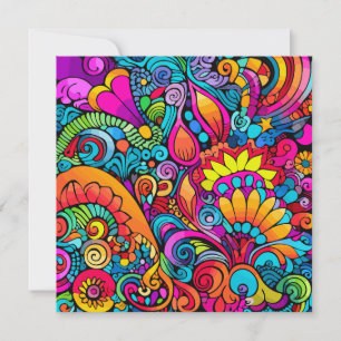 Groovy Psychedelic-Blommigt