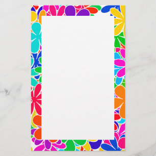 Groovy Psychedelic Flowers Brevpapper
