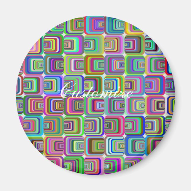 Groovy psychedelic hippie-stil Thunder_Cove Magnet (Framsidan)