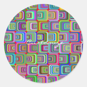 Groovy psychedelic hippie-stil Thunder_Cove Runt Klistermärke