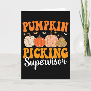 Groovy Pumpa Plockande Supervisor Matchande Familj Kort