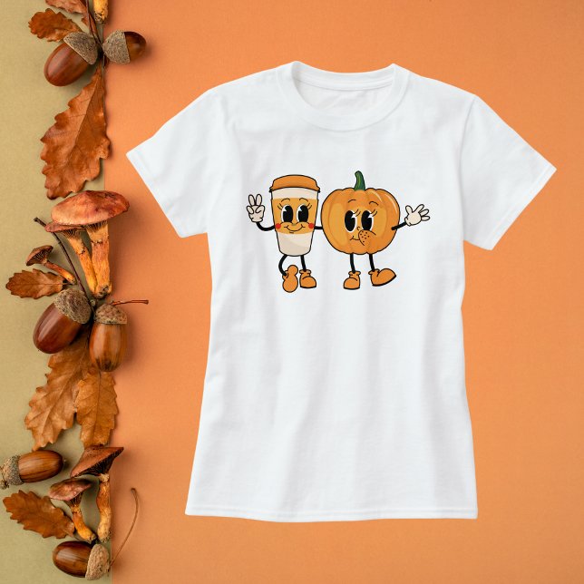 Groovy Pumpkin och Latte T Shirt (Skapare uppladdad)