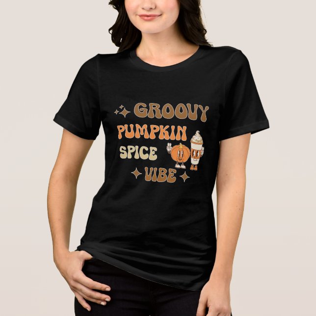 Groovy Pumpkin Spice Vibe T Shirt (Framsida)